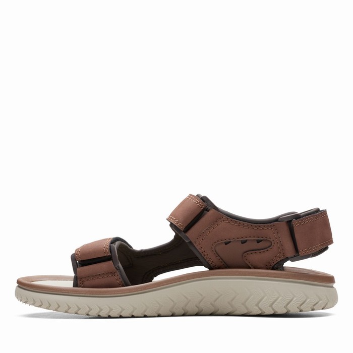 Sandales Clarks Wesley Bay Homme Marron | BRIEAN7E