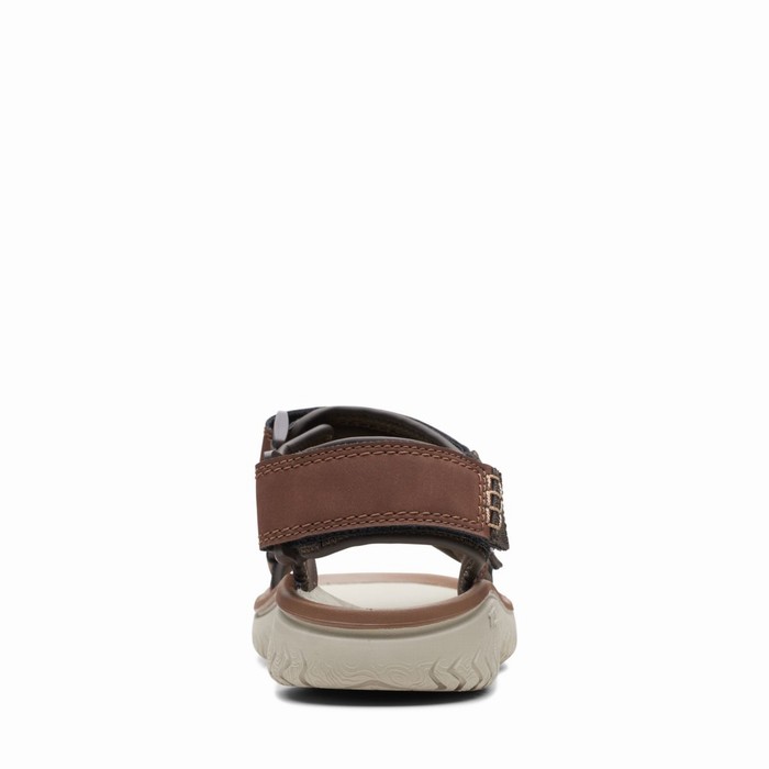 Sandales Clarks Wesley Bay Homme Marron | BRIEAN7E