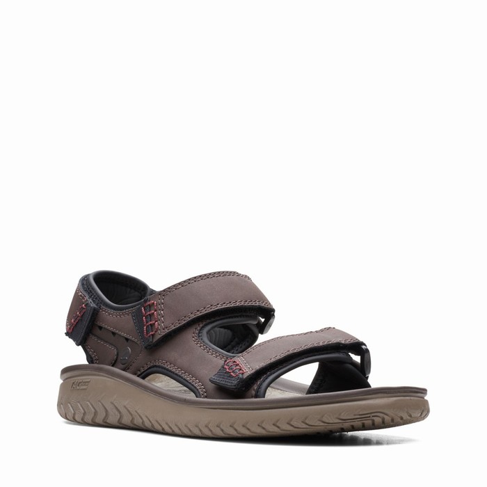 Sandales Clarks Wesley Bay Homme Marron | GMSJMFNA