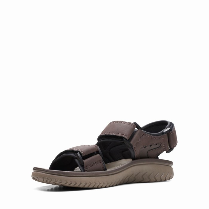 Sandales Clarks Wesley Bay Homme Marron | GMSJMFNA