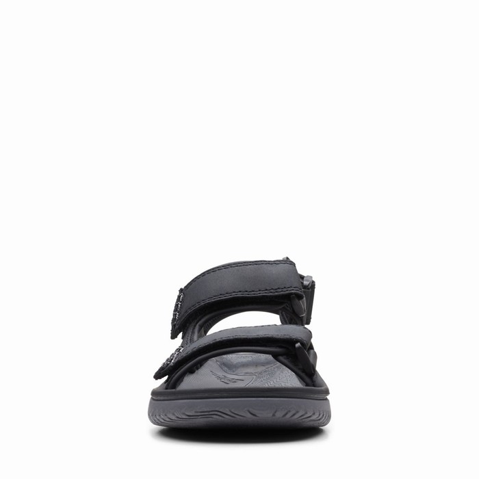 Sandales Clarks Wesley Bay Homme Noir | SNHZXOKA