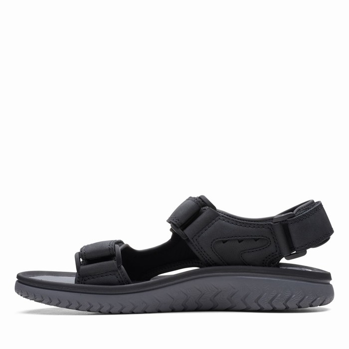 Sandales Clarks Wesley Bay Homme Noir | SNHZXOKA