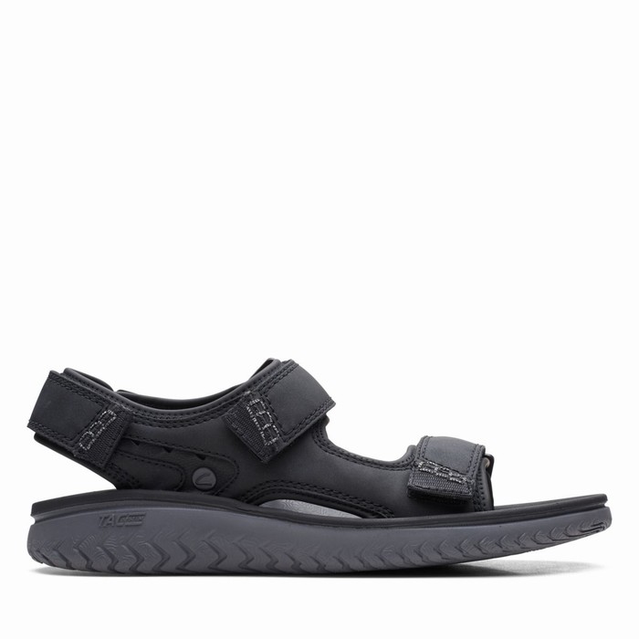 Sandales Clarks Wesley Bay Homme Noir | SNHZXOKA