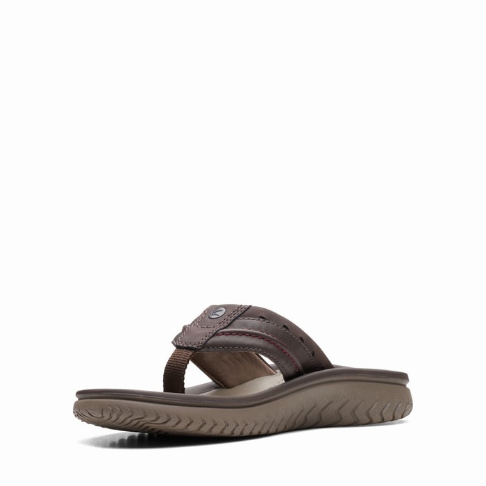 Sandales Clarks Wesley Post Homme Marron | 51Q23AVY