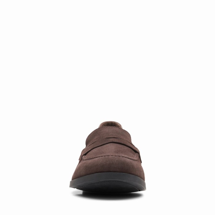 Slip On Clarks Bradish Ease Homme Marron Foncé | OPFAYSNP