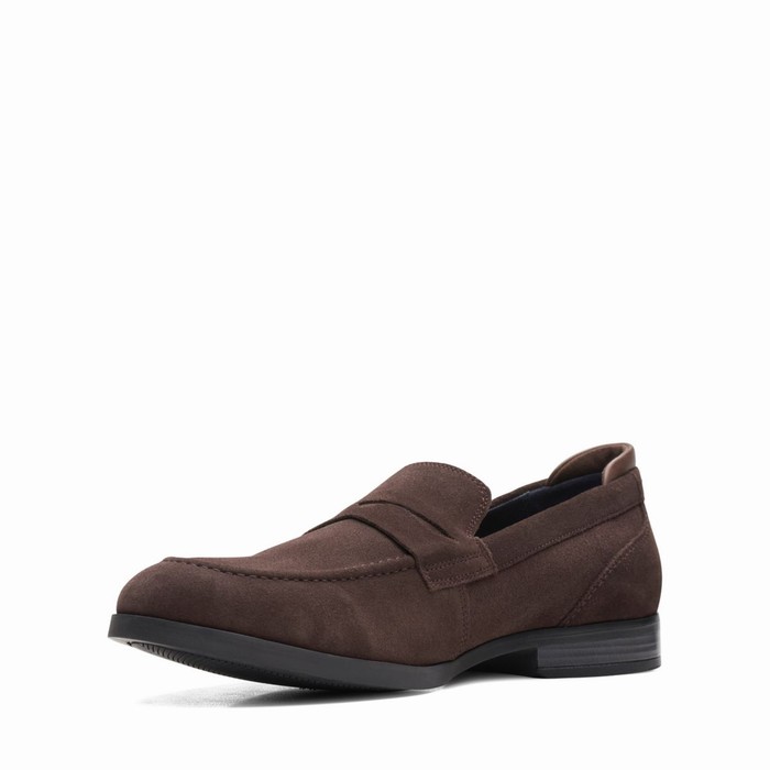 Slip On Clarks Bradish Ease Homme Marron Foncé | OPFAYSNP