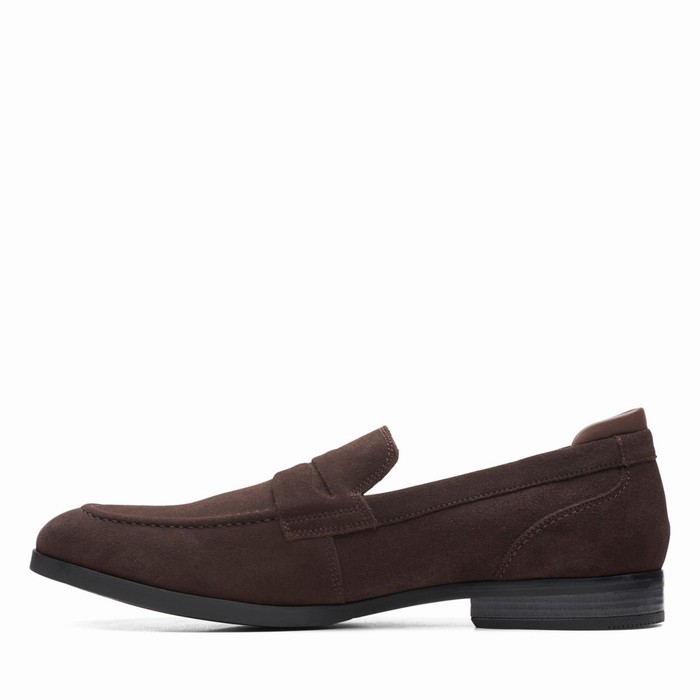 Slip On Clarks Bradish Ease Homme Marron Foncé | OPFAYSNP