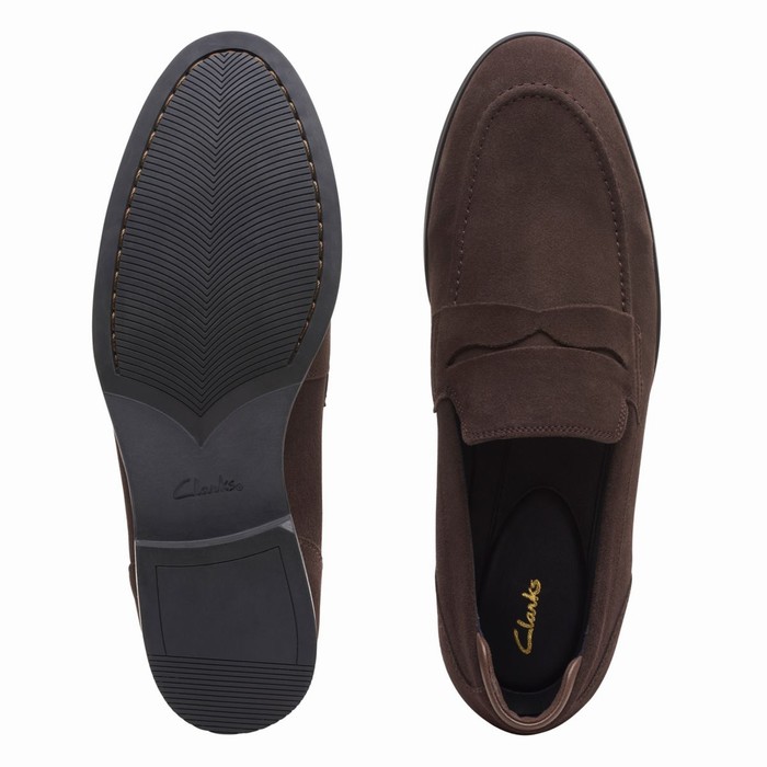 Slip On Clarks Bradish Ease Homme Marron Foncé | OPFAYSNP