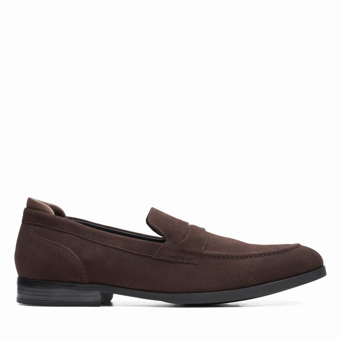 Slip On Clarks Bradish Ease Homme Marron Foncé | OPFAYSNP