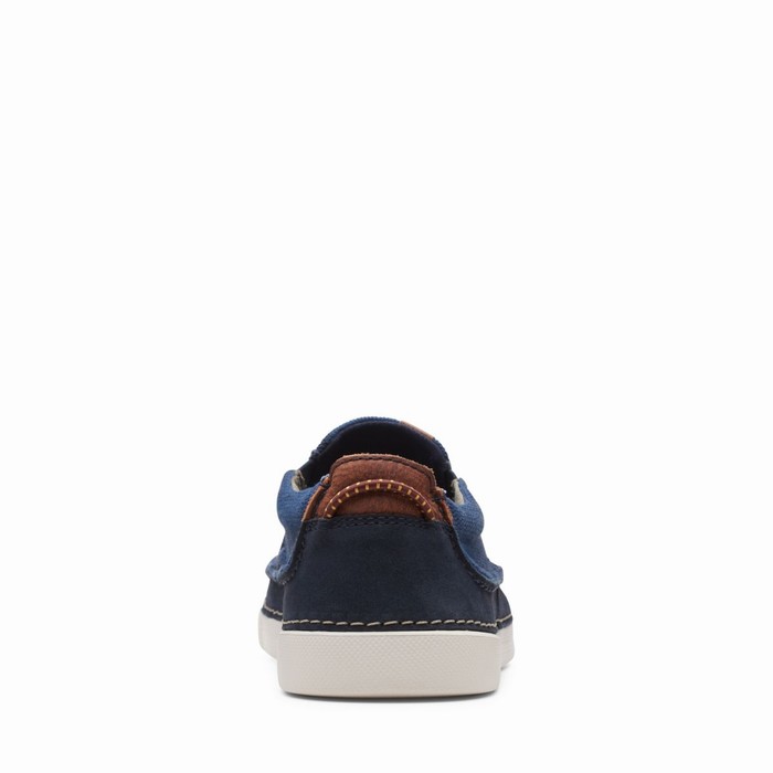 Slip On Clarks Gereld Step Homme Bleu Marine | VJA5HRLY