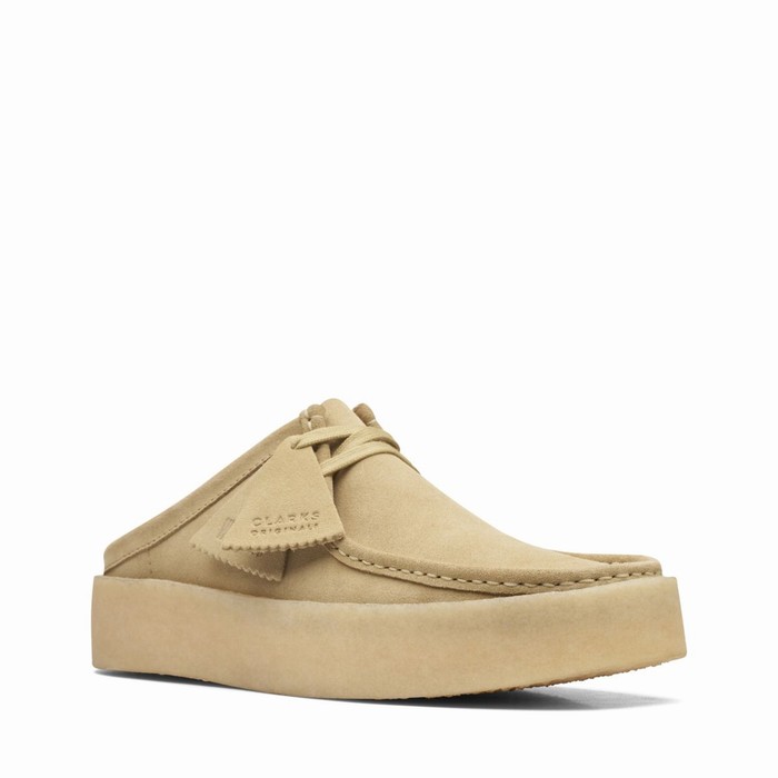 Slip On Clarks Wallabee Cup Lo Homme Beige | OCWVVNFU