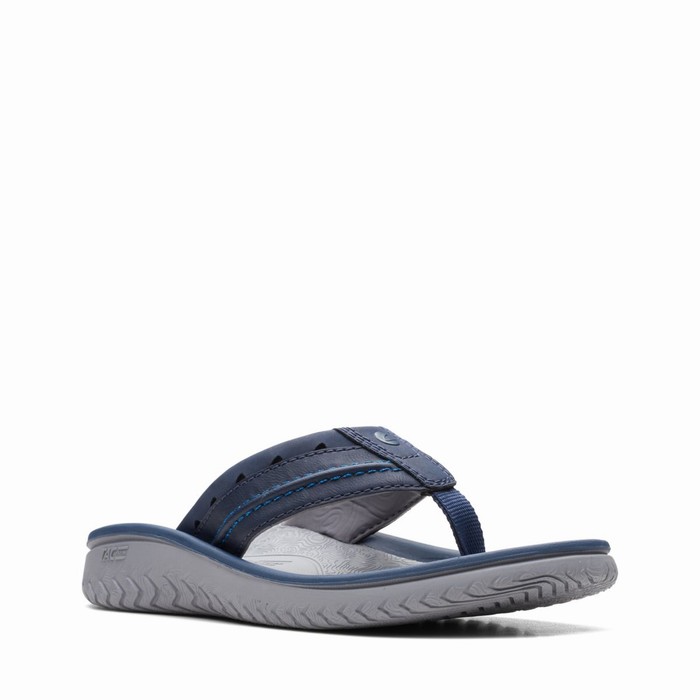 Slip On Clarks Wesley Post Homme Bleu Marine | HOOLZYB6