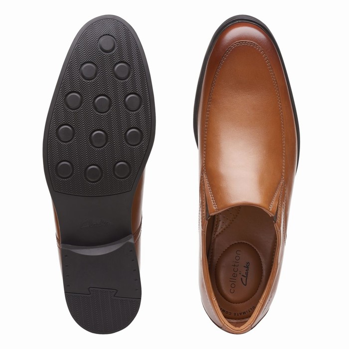 Slip On Clarks Whiddon Step Homme Marron Foncé | KT5AZXSU