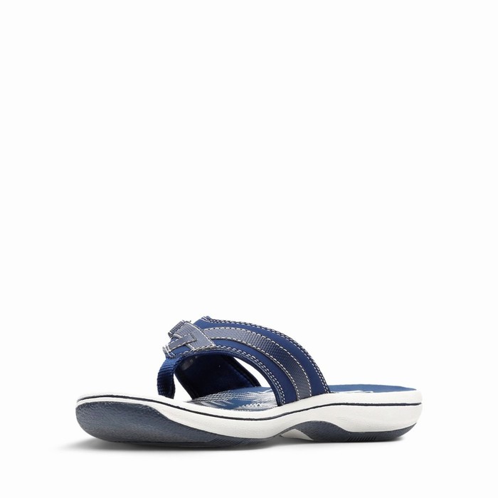 Tong Clarks Breeze Sea Femme Bleu Marine | YYNB210D