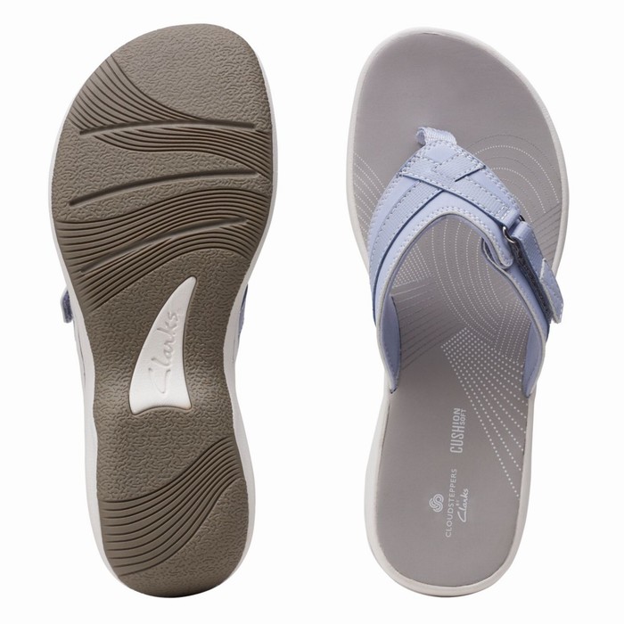 Tong Clarks Breeze Sea Femme Lavande | Q2E8SHXX