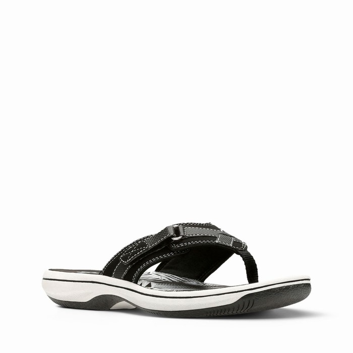 Tong Clarks Breeze Sea Femme Noir | ILCCWFR1