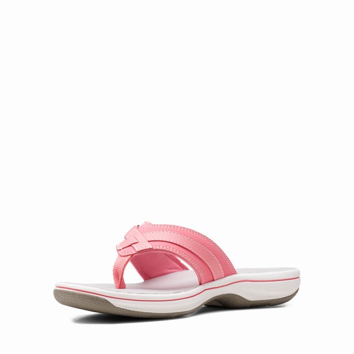 Tong Clarks Breeze Sea Femme Rose Clair | J5I0C4AQ