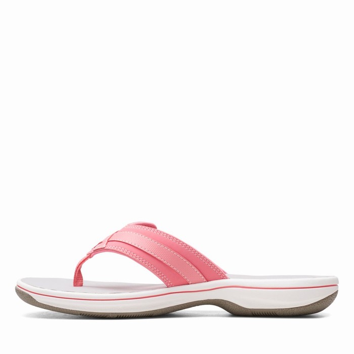 Tong Clarks Breeze Sea Femme Rose Clair | J5I0C4AQ