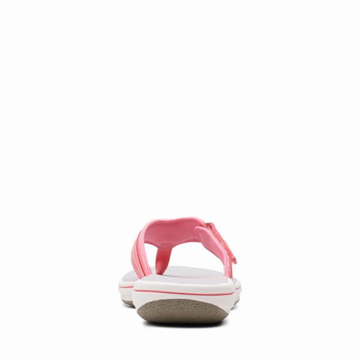 Tong Clarks Breeze Sea Femme Rose Clair | J5I0C4AQ