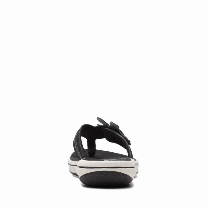 Tong Clarks Brinkley Flora Femme Noir | 9UBDIN7B